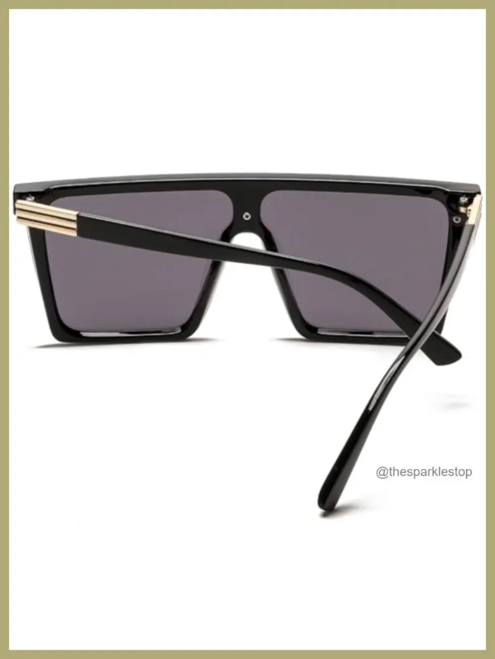 Oversized Square Flat Top Sunglasses UV400 Protection Unisex